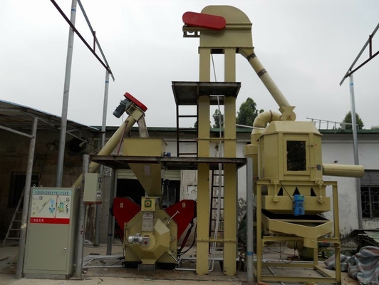 HKJ 200 - 300 Kg/h 밥 껍질 밀짚 물통 엘리베이터를 가진 목제 펠릿 선 - HKJ32M를 산탄